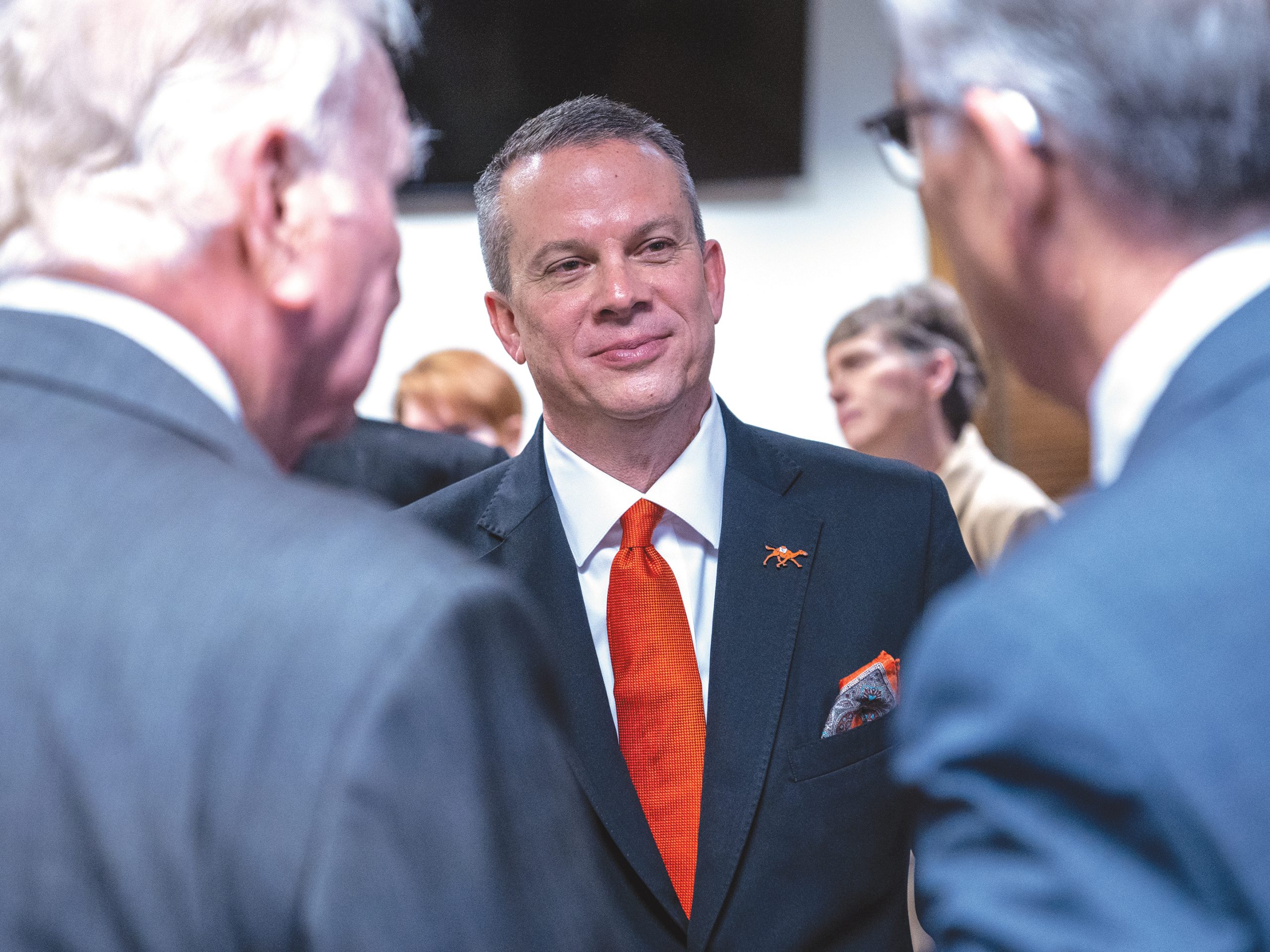 President downs speaks to two trustees