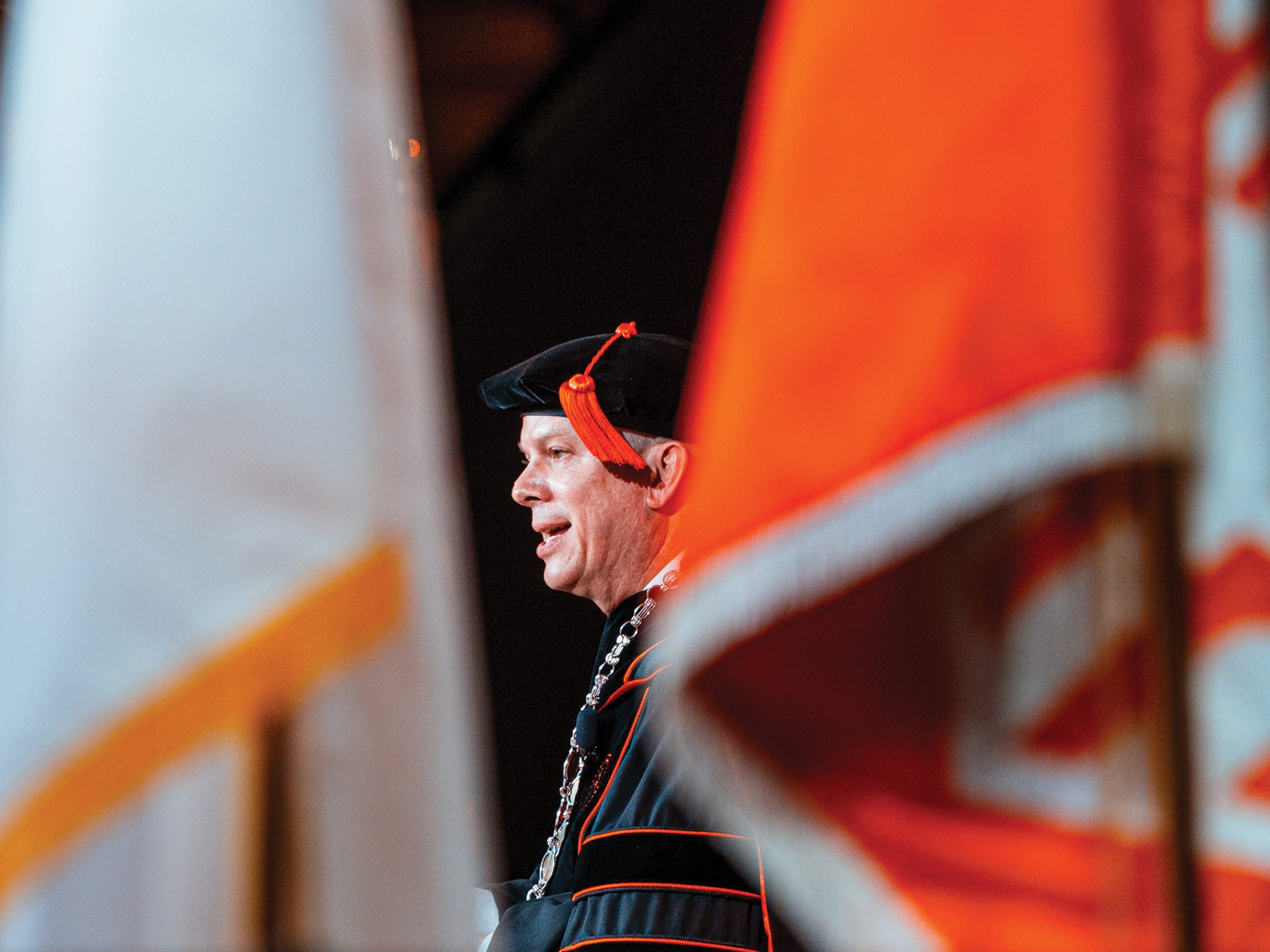 President downs speaking at his inauguration ceremony