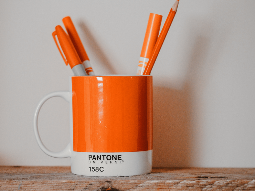 158C Orange Coffee Cup