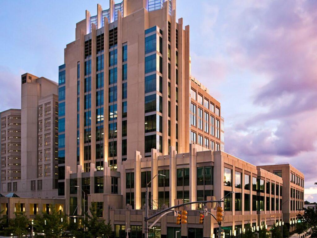 Photo of exterior of Wake County Justice Center