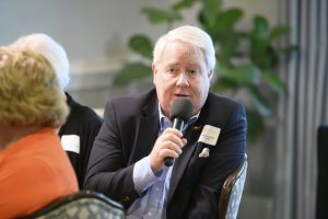 Pastor Danny Roberts ('77, '80) speaking at the Golden Club Luncheon