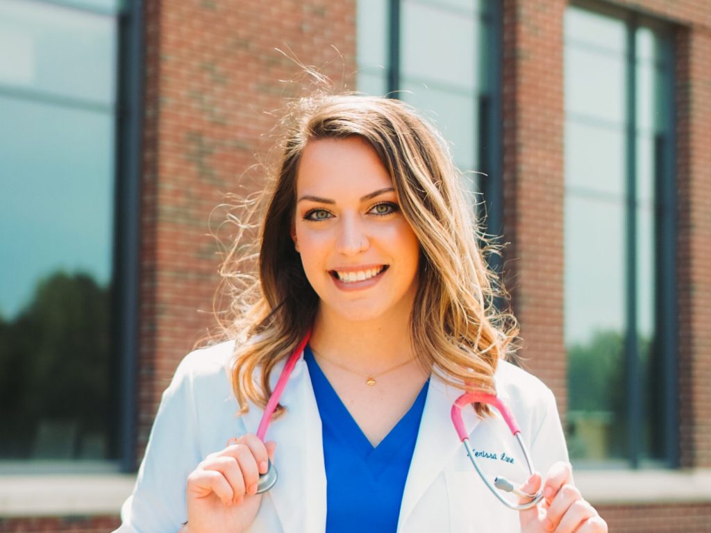 Kerissa Lane in front of Smith Hall