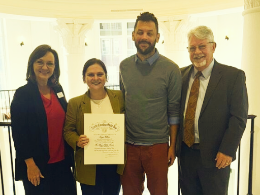 Photo of Joia Powell, Taryn Wilkins, Taryn Wilkins husband and Professor Jon Powell