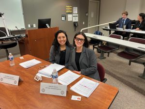 Photo of Campbell Law students at the semi-finals in John B. ‘Jack’ Tieder Jr. Vis Pre-Moot in Washington, DC