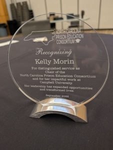 A photo of the award